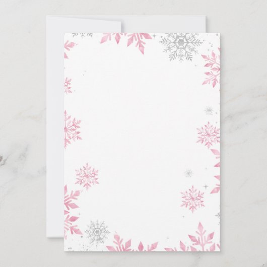 Winter ONEderland Uitnodiging (Achterkant)