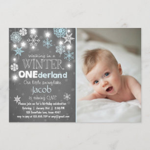 Winter Onederland: Uitnodiging Blauwe jongen