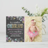 Winter Onederland: Uitnodiging Girl (Staand voorkant)