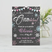 Winter Onederland: Uitnodiging Girl (Staand voorkant)