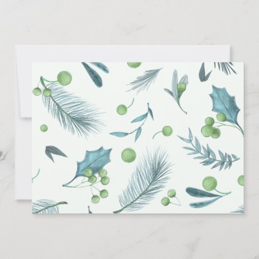 Winter Onederland Uitnodiging Jongen Bos (Achterkant)