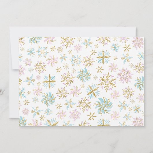 Winter ONEderland Uitnodiging met foto (Achterkant)