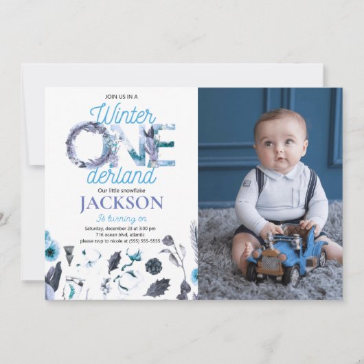 Winter Onederland - uitnodiging op zaterdag met fo (Voorkant)