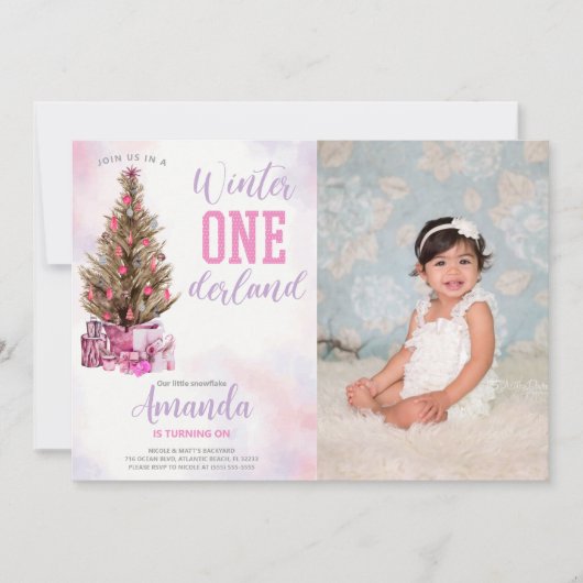 Winter Onederland - uitnodiging op zaterdag met fo (Voorkant)