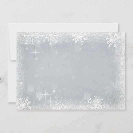 Winter Onederland: Uitnodiging voor winterroze (Achterkant)