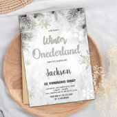 Winter ONEderland Uitnodigingen Pijnboom Zilver Gl