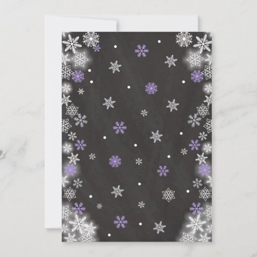 Winter ONEderland Unicorn 1e verjaardag Uitnodigin Kaart (Achterkant)