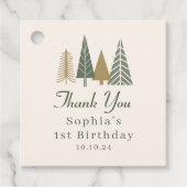 Winter ONEderland Verjaardag Bedankt Bedankjes Labels (Voorkant)