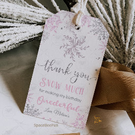 Winter Onederland Verjaardag Cadeaulabel