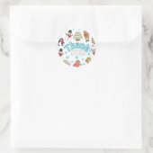 Winter onederland verjaardag dank u Sticker (Tas)