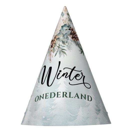 Winter Onederland Verjaardag Feesthoedjes (Voorkant)