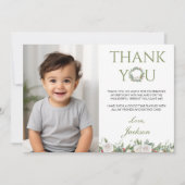 Winter Onederland Verjaardag Foto Dank je Kaart (Voorkant)