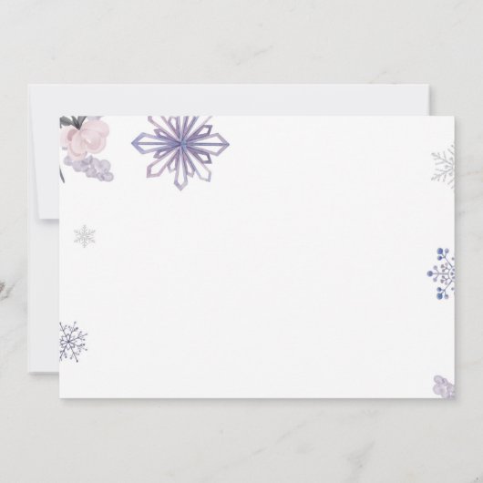 Winter Onederland Verjaardag Foto uitnodiging (Achterkant)