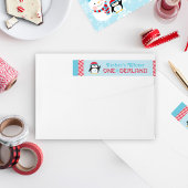 Winter ONEderland Verjaardag Pinguïn Blauw en Rood