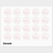 Winter ONEderland Verjaardag Roze Zilver Glitter Ronde Sticker (Vel)