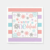 Winter ONEderland Verjaardag Servet - Meisje - PPB (Voorkant)