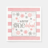 Winter ONEderland Verjaardag Servet - Meisje - PS (Voorkant)