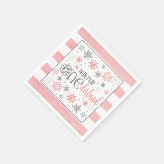 Winter ONEderland Verjaardag Servet - Meisje - PS (Hoek)