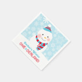 Winter ONEderland Verjaardag Sneeuwman Feest Servetten (Hoek)