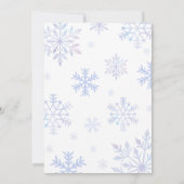 Winter Onederland Verjaardag Sneeuwvlokken Dank u Kaart (Achterkant)