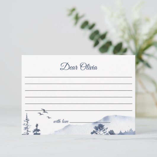 Winter Onederland Verjaardag Tijd Capsule Note Kaa Kaart (Staand voorkant)