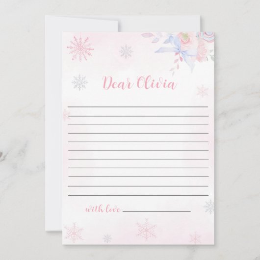 Winter Onederland Verjaardag Tijd Capsule Note Kaa Kaart (Voorkant)