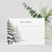 Winter Onederland Verjaardag Tijd Capsule Note Kaa Kaart (Staand voorkant)