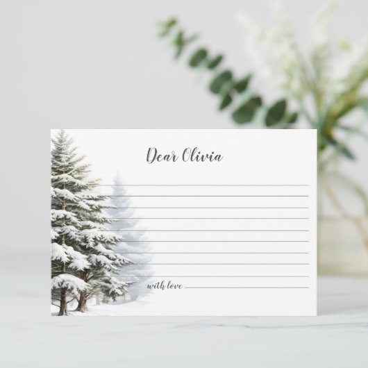 Winter Onederland Verjaardag Tijd Capsule Note Kaa Kaart (Staand voorkant)