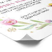 Winter Onederland Verjaardag Tijd Capsule teken Poster (Hoek)