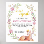 Winter Onederland Verjaardag Tijd Capsule teken Poster (Voorkant)