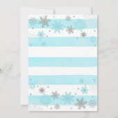 Winter ONEderland Verjaardag Uitnodiging - Jongen  (Achterkant)