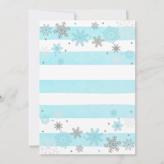 Winter ONEderland Verjaardag Uitnodiging - Jongen (Achterkant)