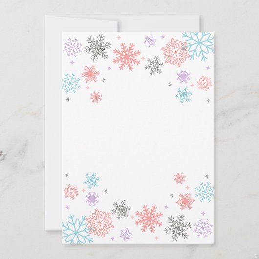 Winter ONEderland Verjaardag Uitnodiging - PPB - W (Achterkant)