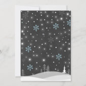 Winter ONEderland Verjaardag Uitnodiging Sneeuwman (Achterkant)