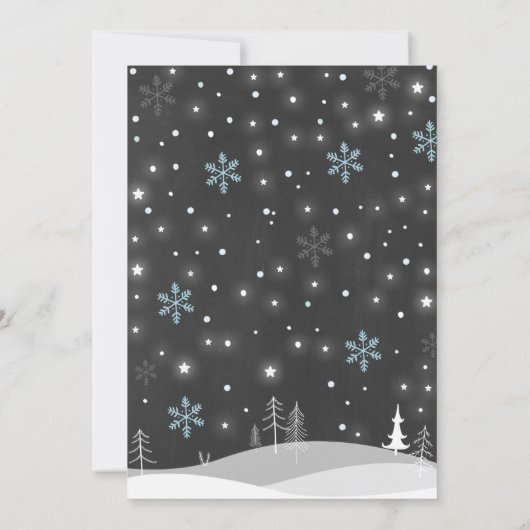 Winter ONEderland Verjaardag Uitnodiging Sneeuwman (Achterkant)