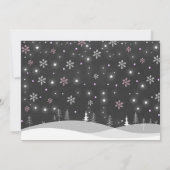 Winter ONEderland Verjaardag Uitnodiging Sneeuwman (Achterkant)