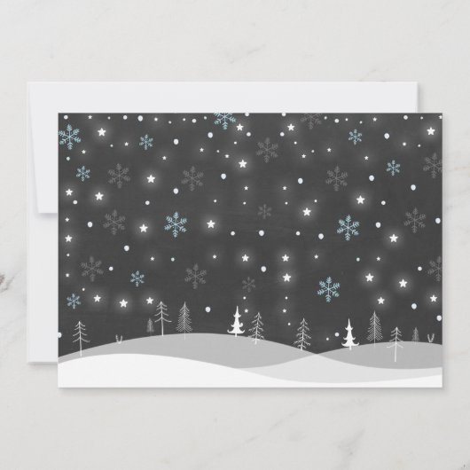 Winter ONEderland Verjaardag Uitnodiging Sneeuwman (Achterkant)