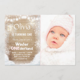 Winter Onederland verjaardag uitnodiging Sneeuwroz