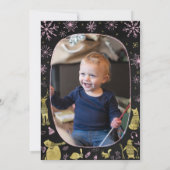 Winter Onederland Verjaardag Uitnodiging Sneeuwvlo (Achterkant)