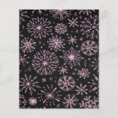 Winter Onederland Verjaardag Uitnodiging Sneeuwvlo (Achterkant)