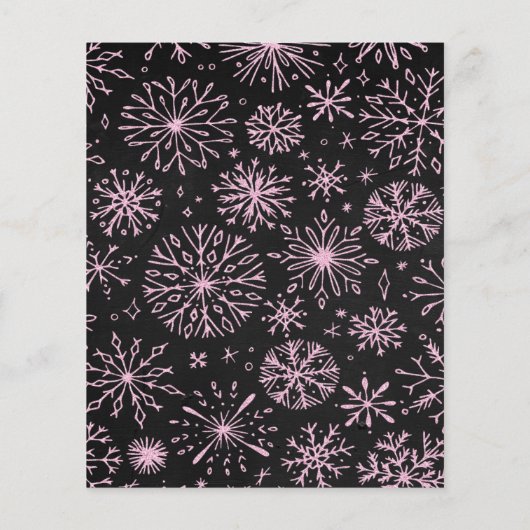 Winter Onederland Verjaardag Uitnodiging Sneeuwvlo (Achterkant)