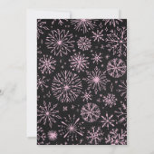 Winter Onederland Verjaardag Uitnodiging Sneeuwvlo (Achterkant)