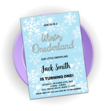 Winter Onederland Verjaardag Uitnodigingen sneeuwv
