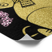 Winter Onederland Verjaardag Welkomstbord Sneeuwvl Poster (Hoek)