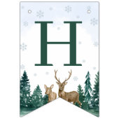 Winter ONEderland Verjaardagsbanner Vlaggetjes (Tweede vlag)