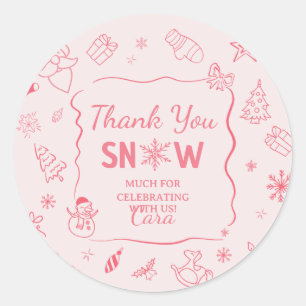 Winter Onederland Verjaardagsfeest Sticker
