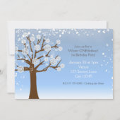 Winter ONEderland verjaardagsfeest uitnodiging (Achterkant)