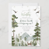 Winter onederland verjaardagsfeestje Bos Kaart (Voorkant)