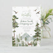 Winter onederland verjaardagsfeestje Bos Kaart (Staand voorkant)