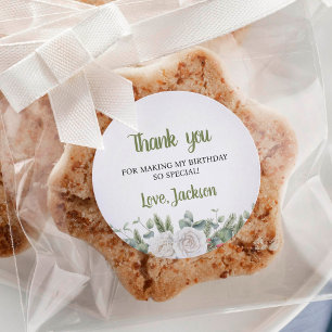 Winter Onederland Verjaardagsfeestje Dank u Labels